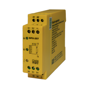 Relé de Segurança Parada de Emergência 24VCA/CC Digimec DPX-257 T4