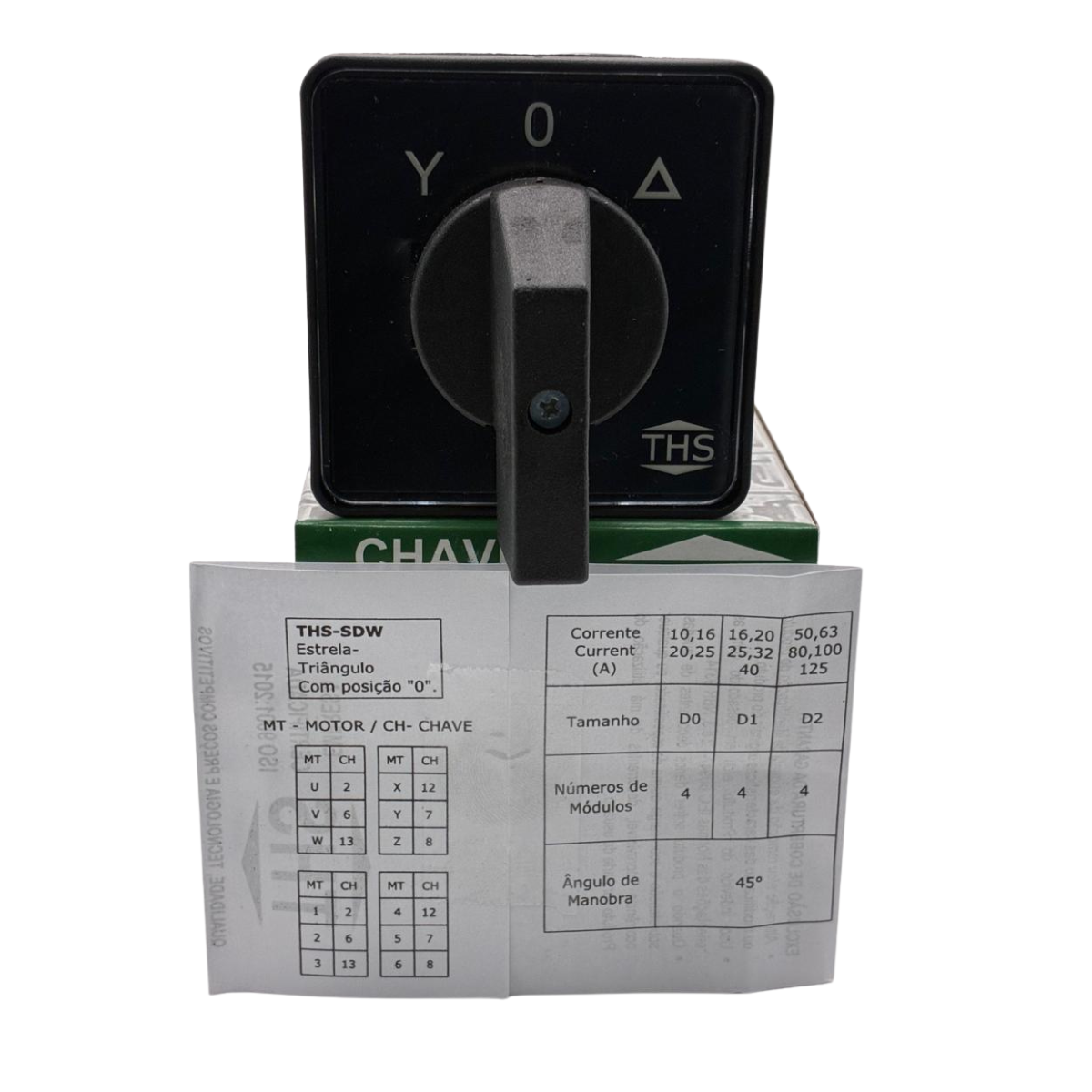 Chave Rotativa Estrela Triângulo 32A 690V THS Masseiras e Fornos SDW/32E/K - Imagem 3