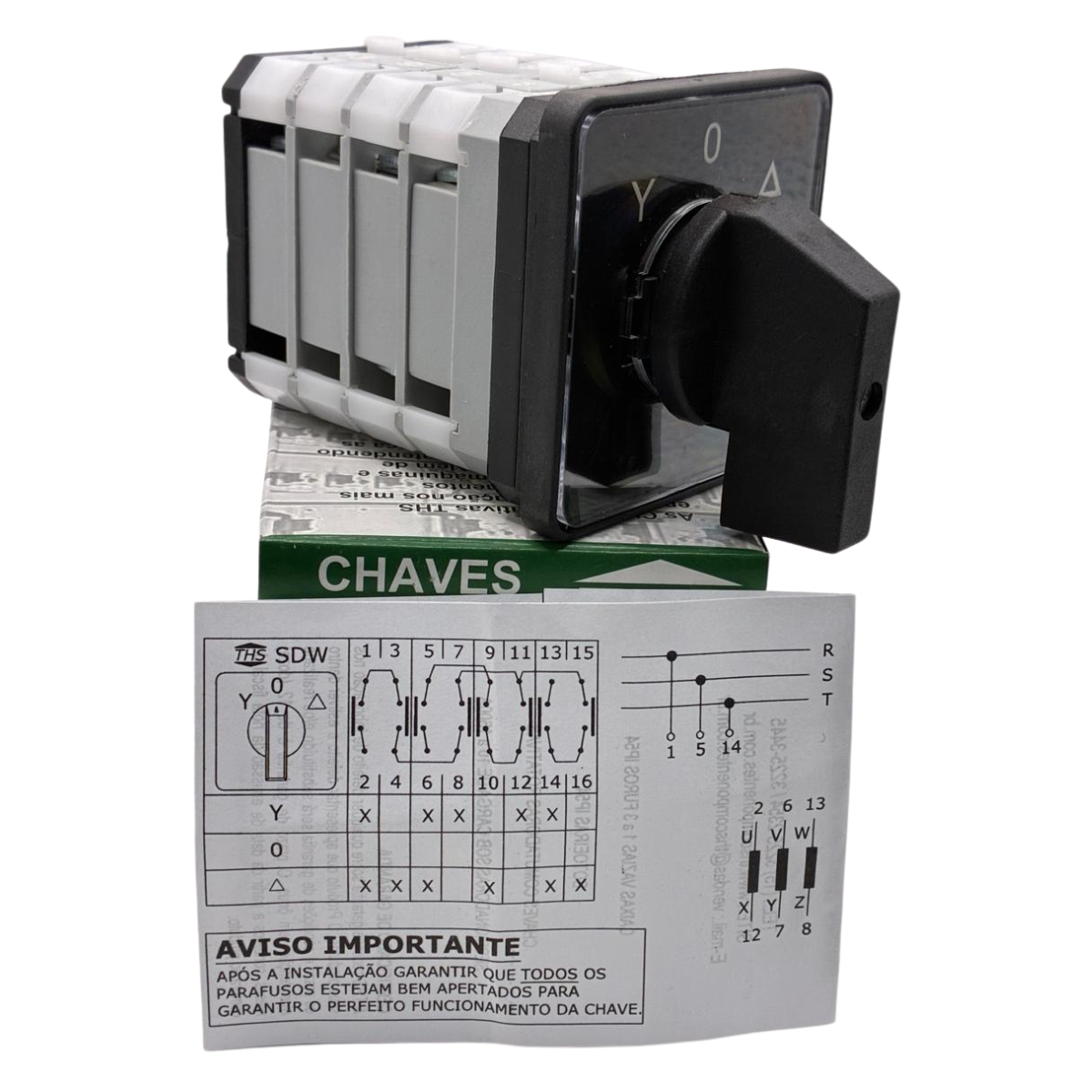 Chave Rotativa Estrela Triângulo 32A 690V THS Masseiras e Fornos SDW/32E/K - Imagem 2