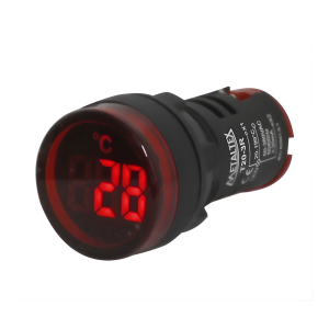 Indicador de Temperatura Digital 22mm Vermelho Metaltex T20-3R