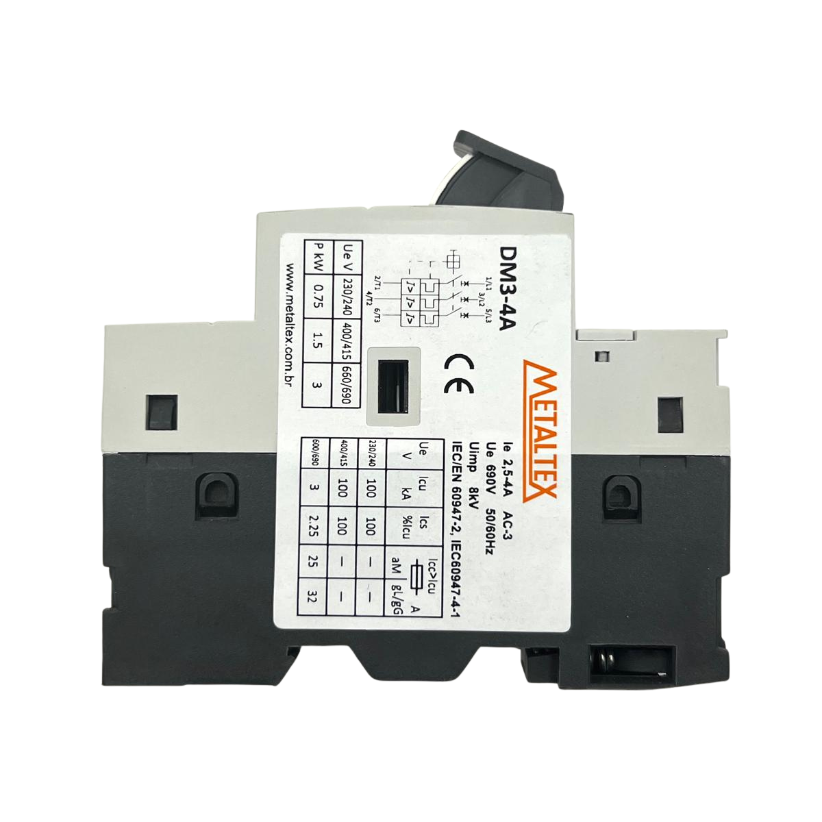 Disjuntor Motor 2,5~4A Metaltex DM3-4A - Imagem 3