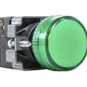 Sinalizador Redondo LED Metálico 22mm 220VCA Verde Metaltex M20PR-G
