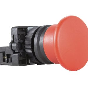 Botão Pulsador Cogumelo Plástico 22mm Vermelho 1NF Metaltex P20AMR-R-1B