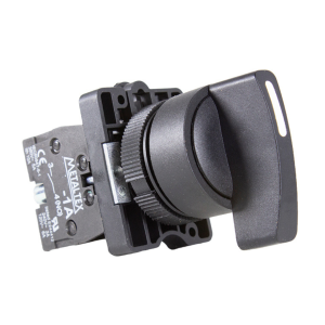 Chave Seletora Knob Longo 3 Posições Fixas 45º 22mm 2NA Metaltex P20SLR4-B-2A